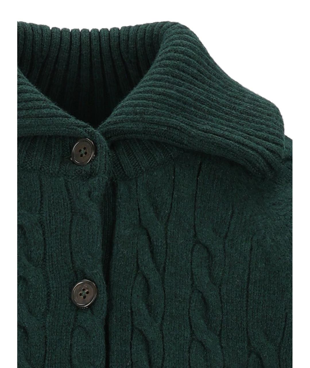 POLO RALPH LAUREN Зеленый шерстяной кардиган, фото 3