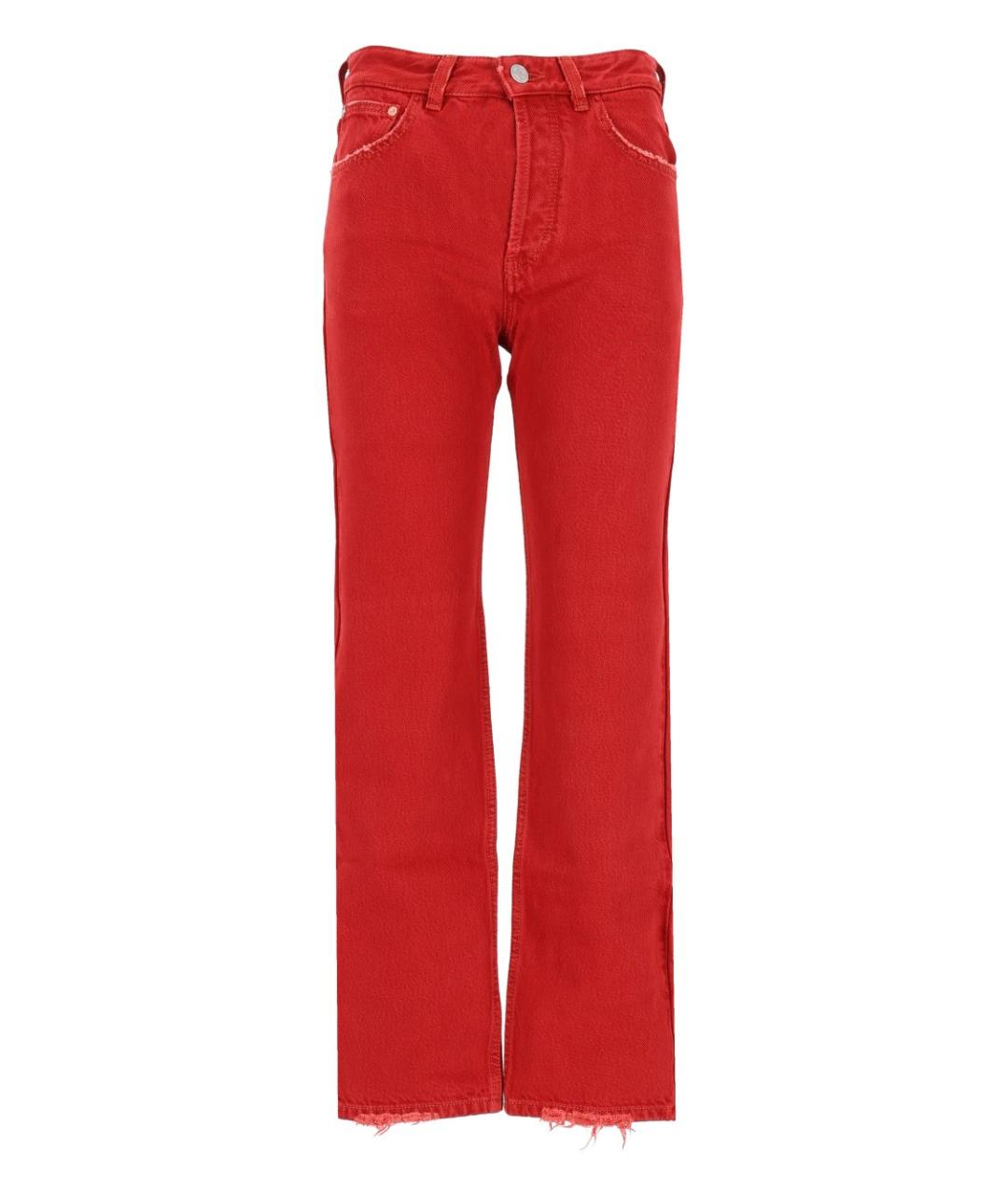 ISABEL MARANT Красные хлопковые прямые джинсы, фото 1