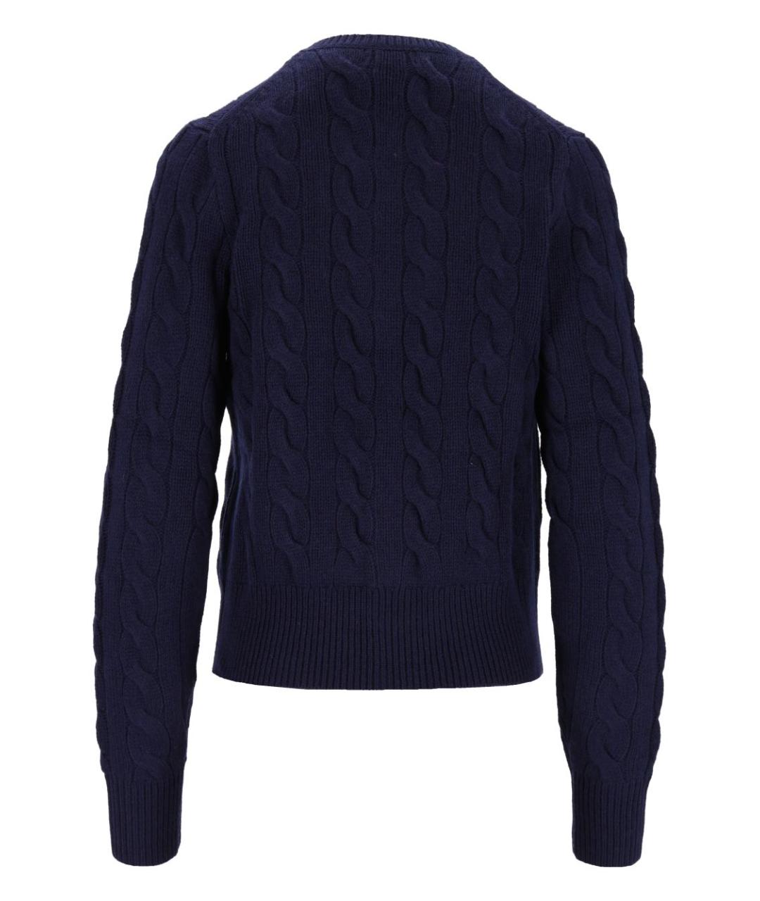 POLO RALPH LAUREN Темно-синий шерстяной кардиган, фото 2