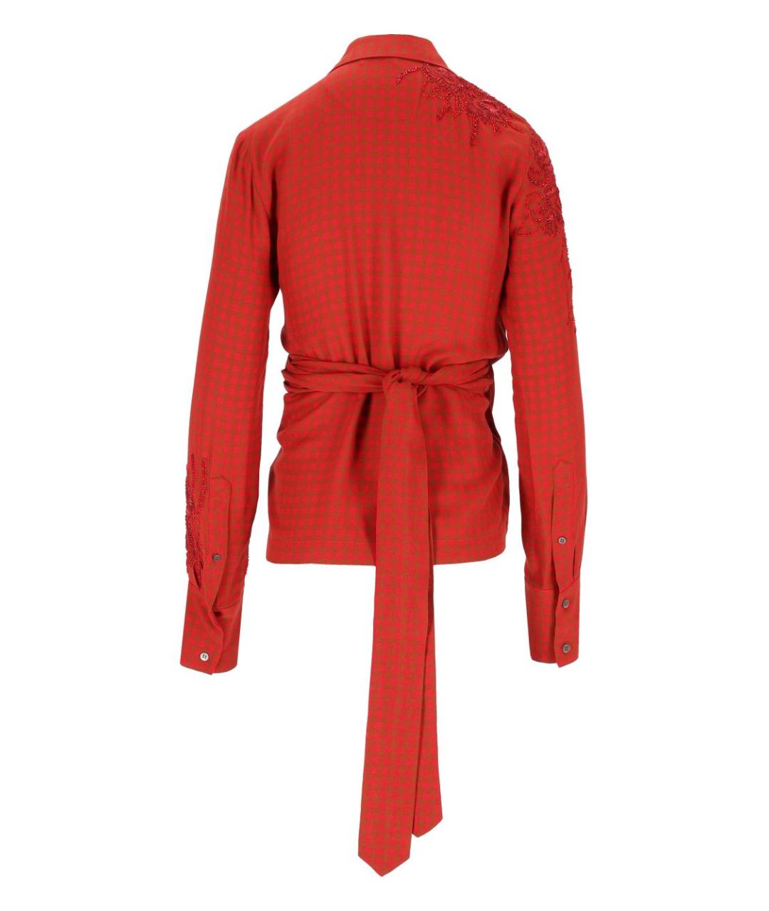 DRIES VAN NOTEN Красная вискозная рубашка, фото 2