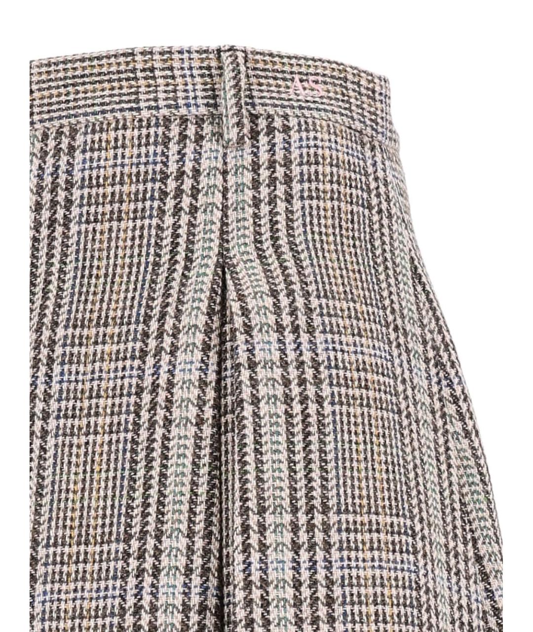 ACNE STUDIOS Мульти шерстяная юбка миди, фото 4
