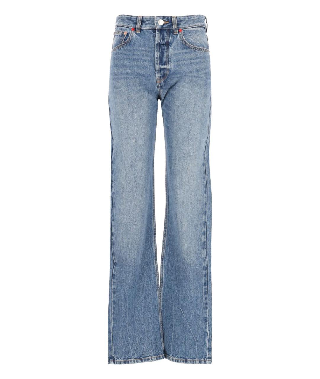 ISABEL MARANT Голубые хлопковые прямые джинсы, фото 1