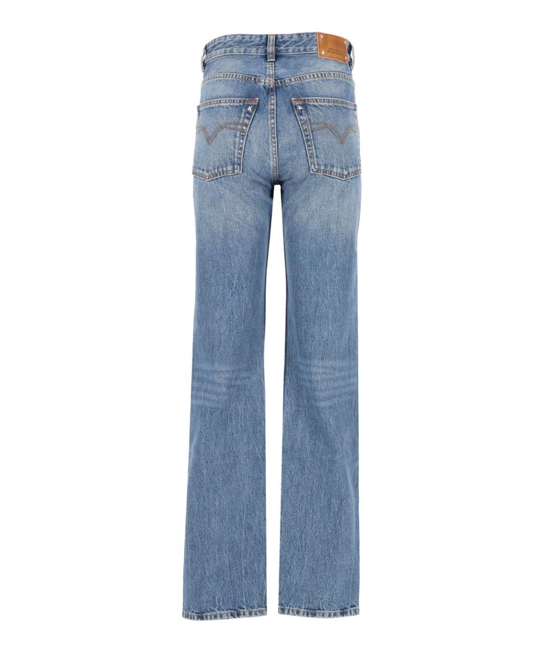 ISABEL MARANT Голубые хлопковые прямые джинсы, фото 2
