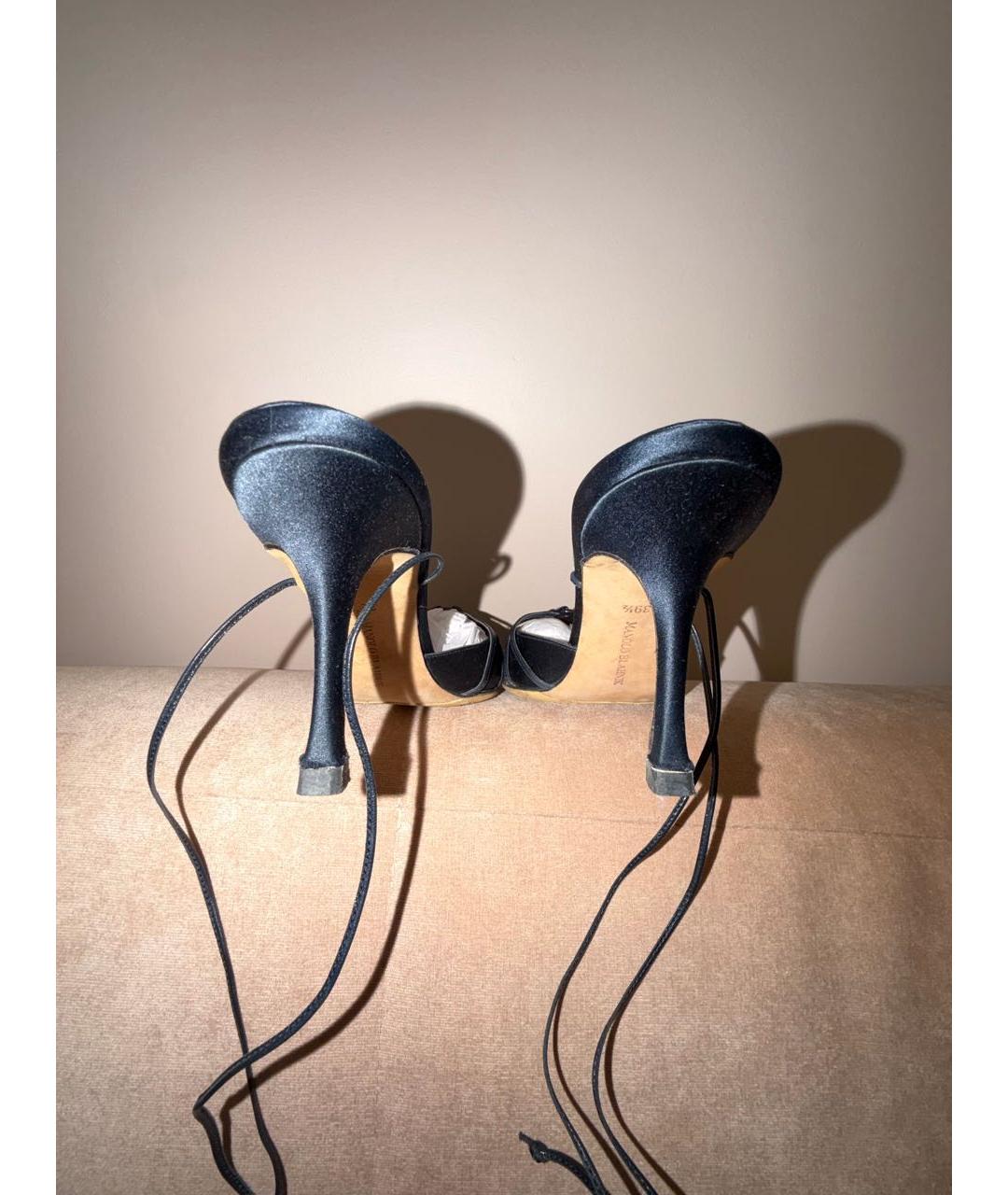 MANOLO BLAHNIK Темно-синие мюли, фото 4