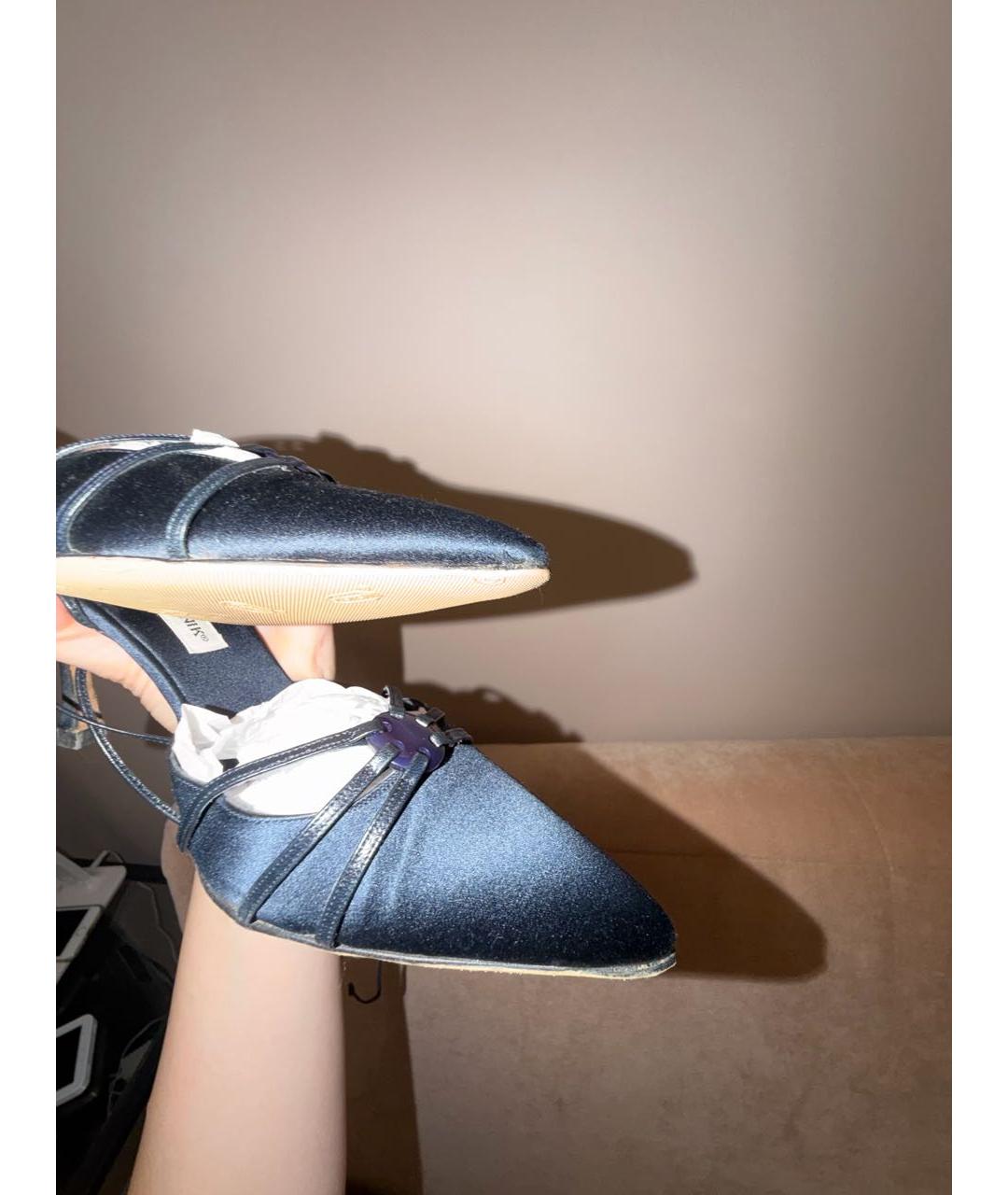 MANOLO BLAHNIK Темно-синие мюли, фото 6
