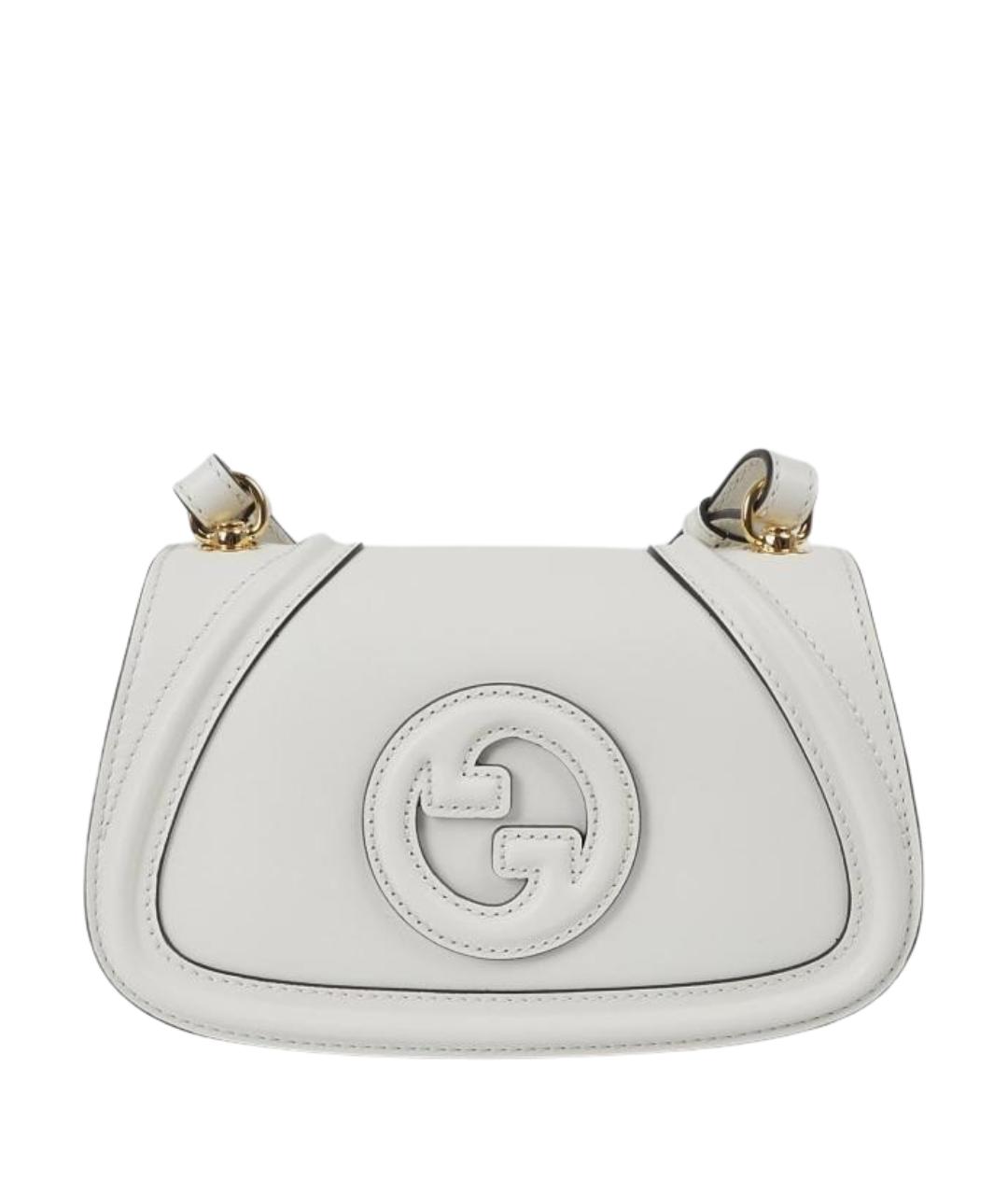 GUCCI Белая кожаная сумка через плечо, фото 1