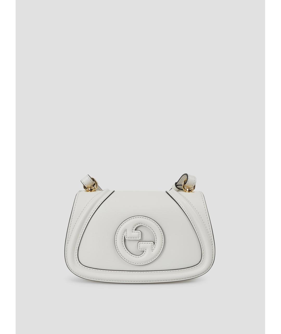 GUCCI Белая кожаная сумка через плечо, фото 2
