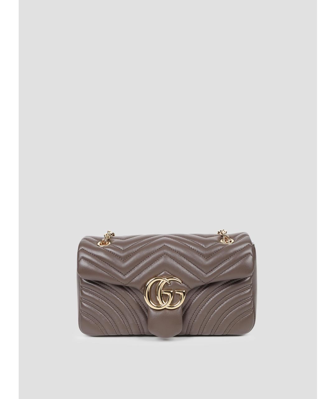 GUCCI Бежевая кожаная сумка через плечо, фото 2