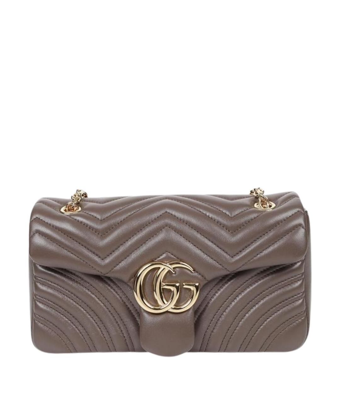 GUCCI Бежевая кожаная сумка через плечо, фото 1