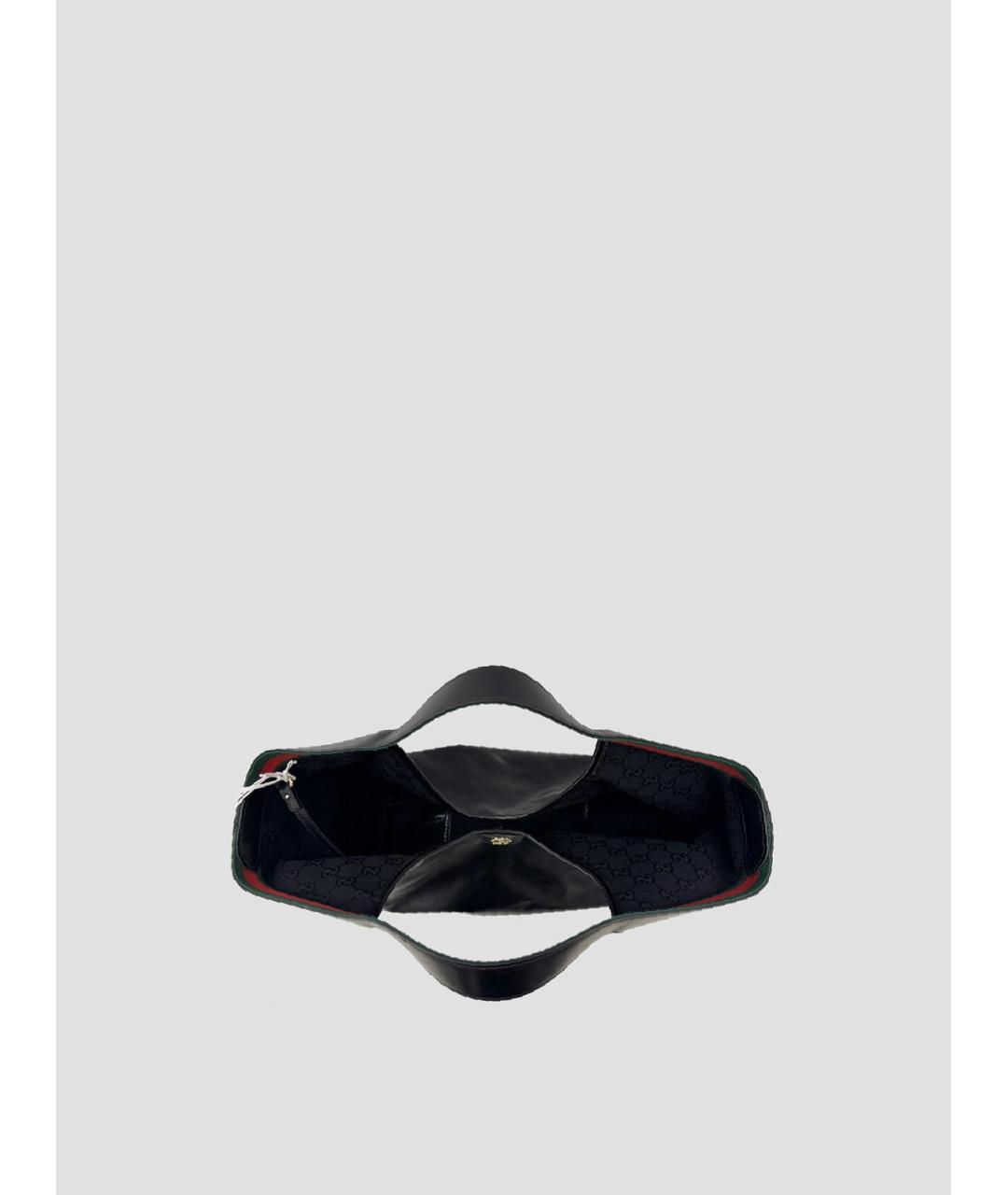GUCCI Черная кожаная сумка тоут, фото 5