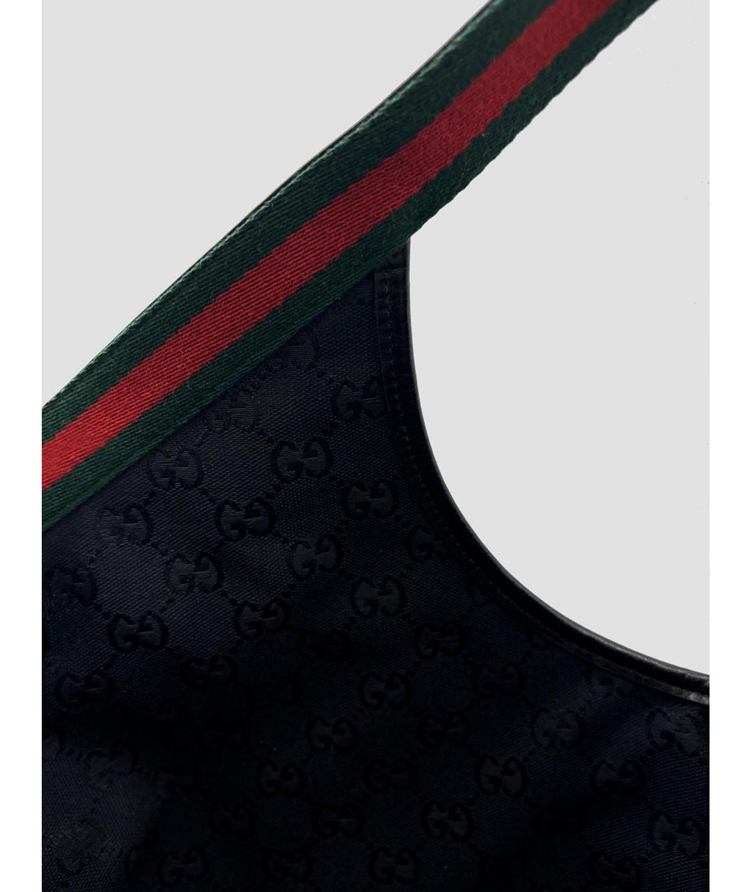GUCCI Черная кожаная сумка тоут, фото 4