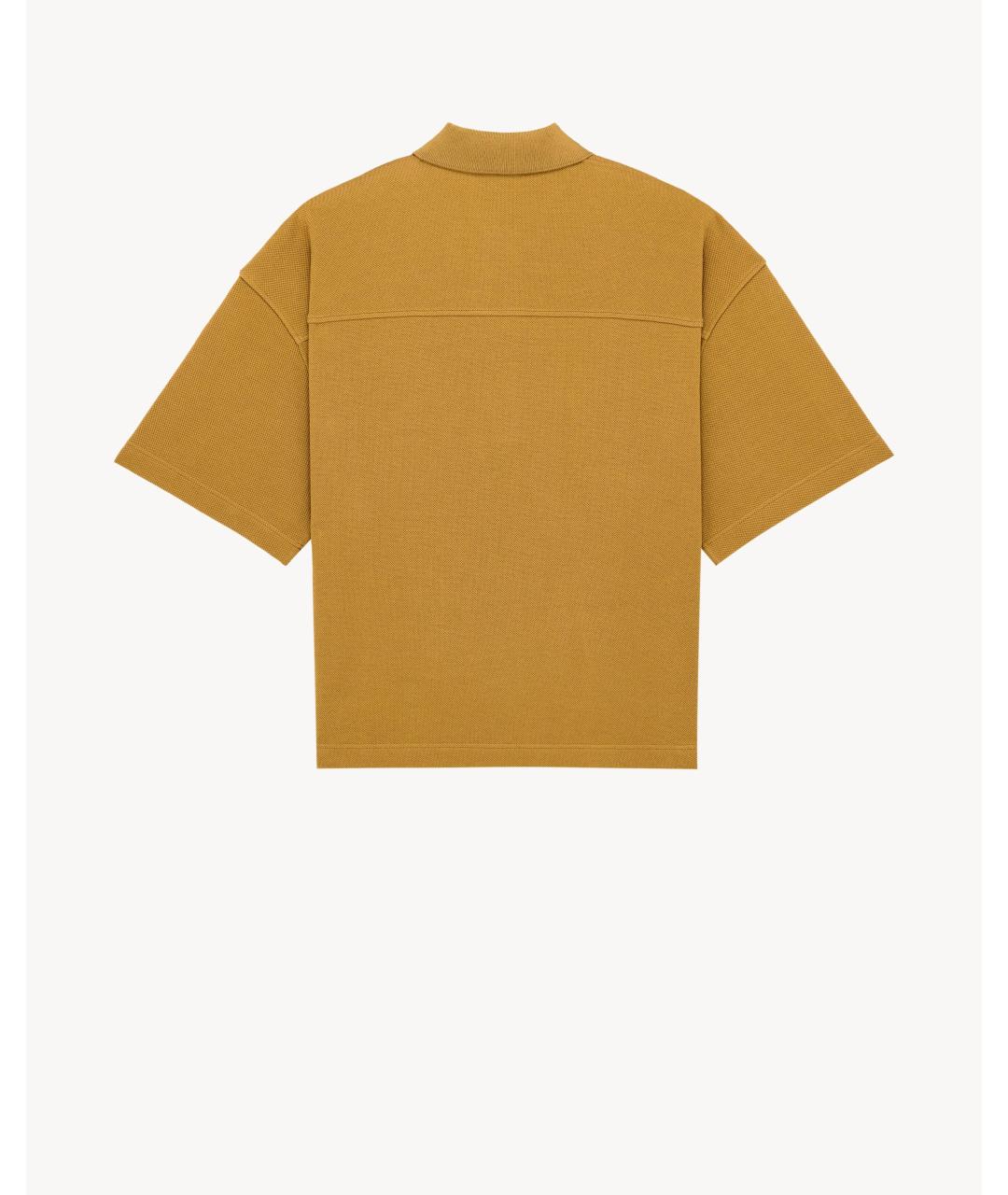 SAINT LAURENT Горчичная футболка, фото 2