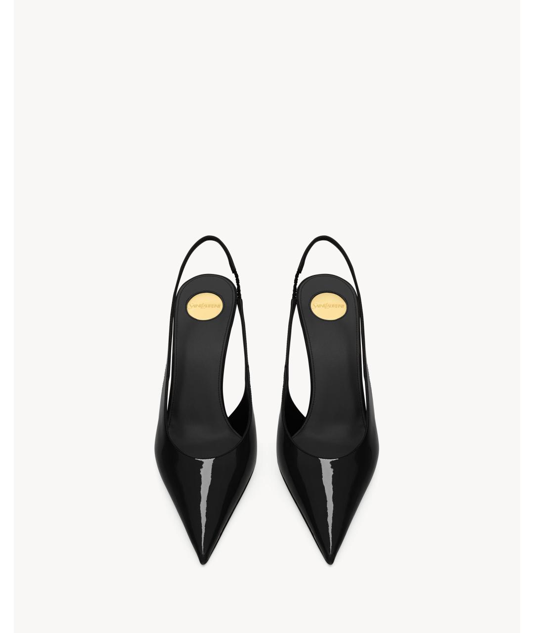 SAINT LAURENT Черные туфли из лакированной кожи, фото 3