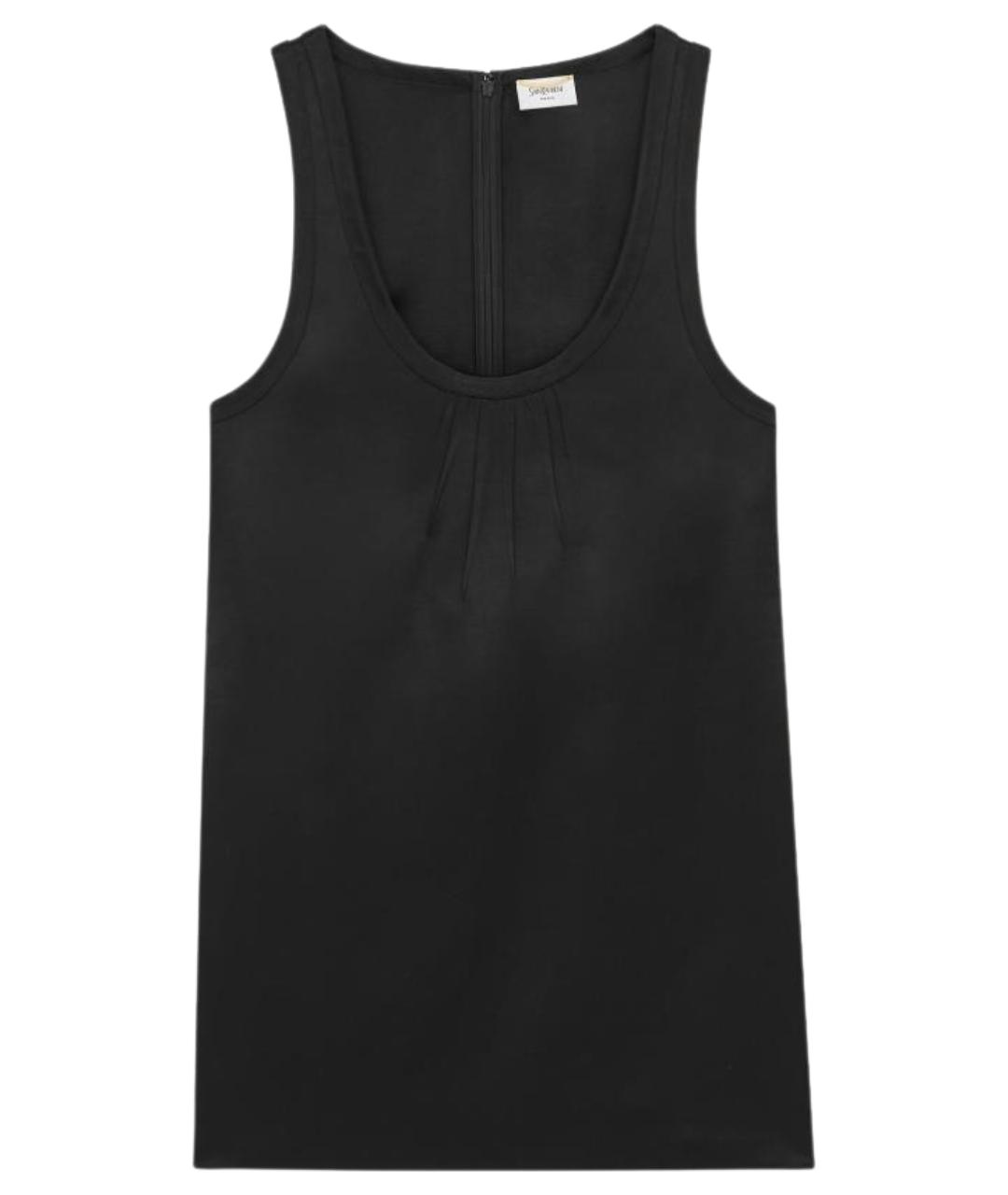 SAINT LAURENT Черное шерстяное коктейльное платье, фото 1