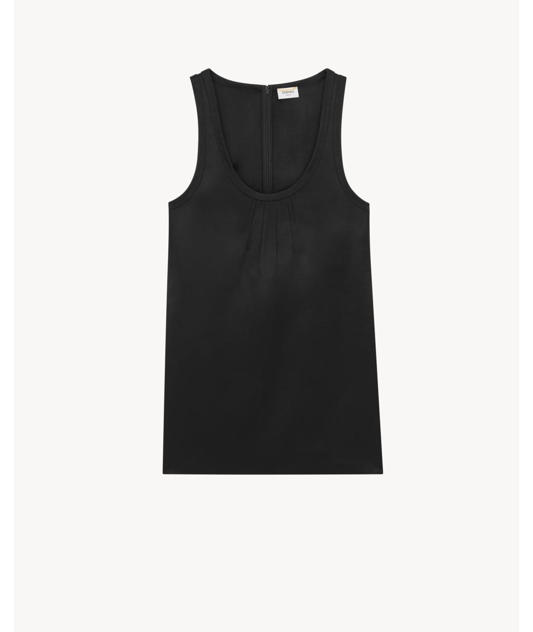 SAINT LAURENT Черное шерстяное коктейльное платье, фото 2