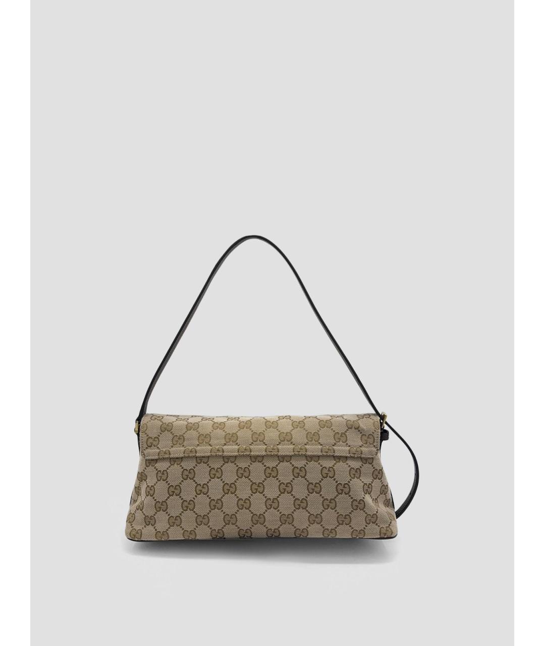 GUCCI Бежевая жаккардовая сумка через плечо, фото 3