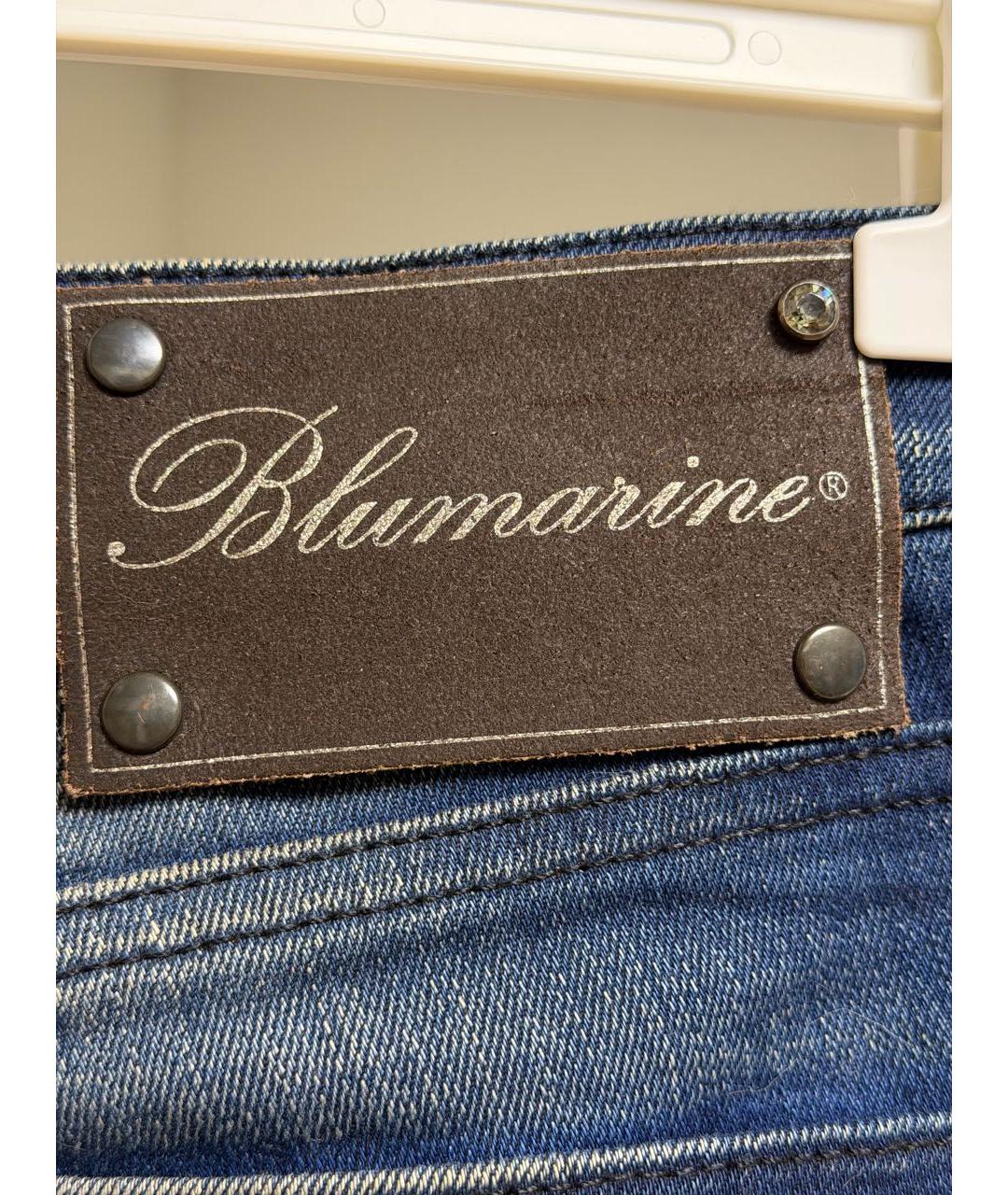 BLUMARINE Синие джинсы слим, фото 5