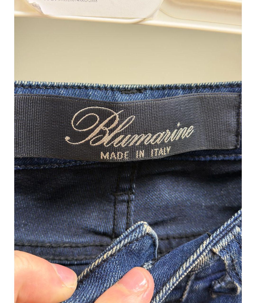 BLUMARINE Синие джинсы слим, фото 3