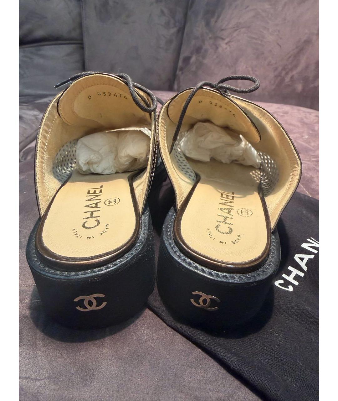 CHANEL Мульти кожаные сабо, фото 4