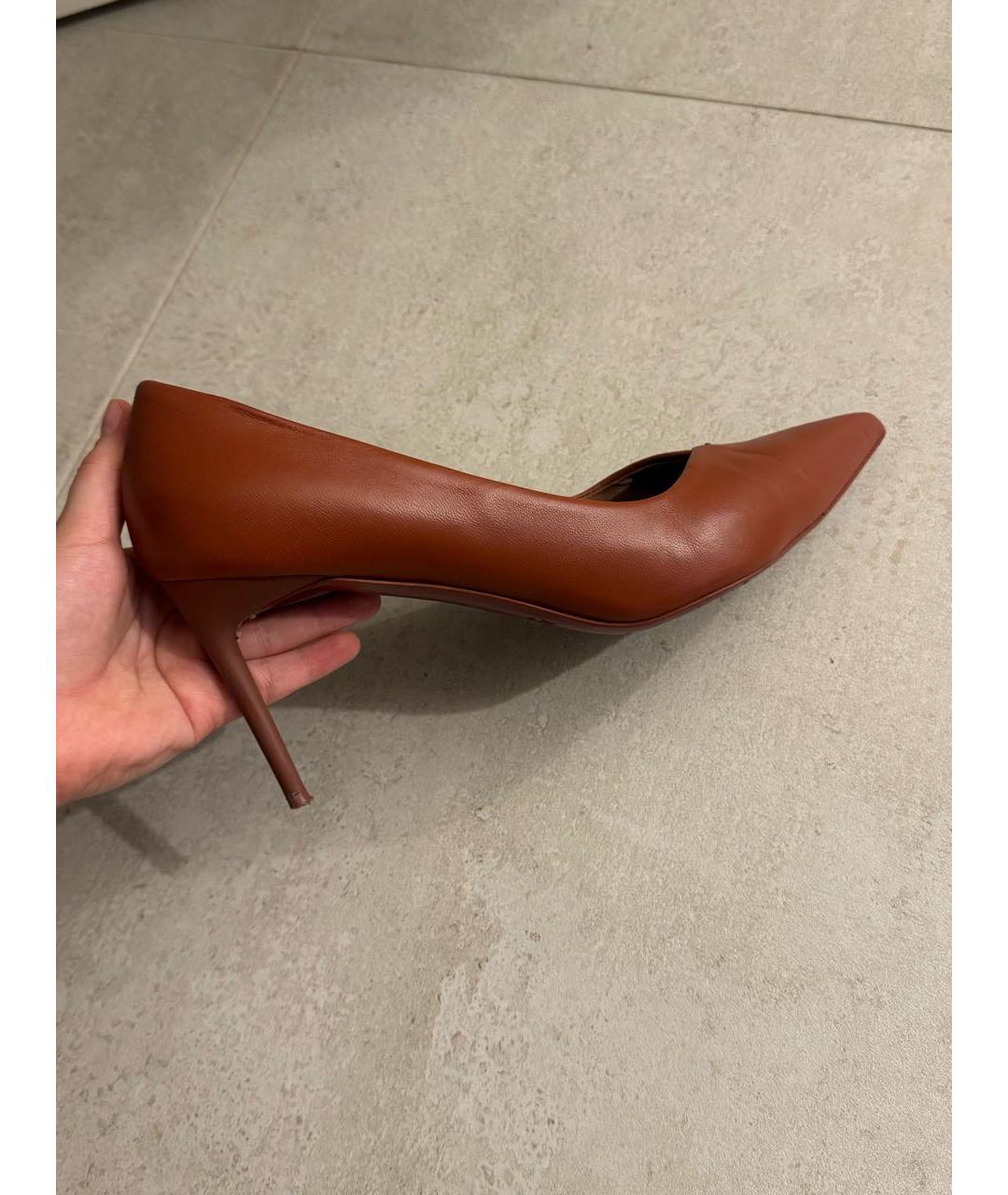 MAX MARA Коричневые кожаные туфли, фото 4
