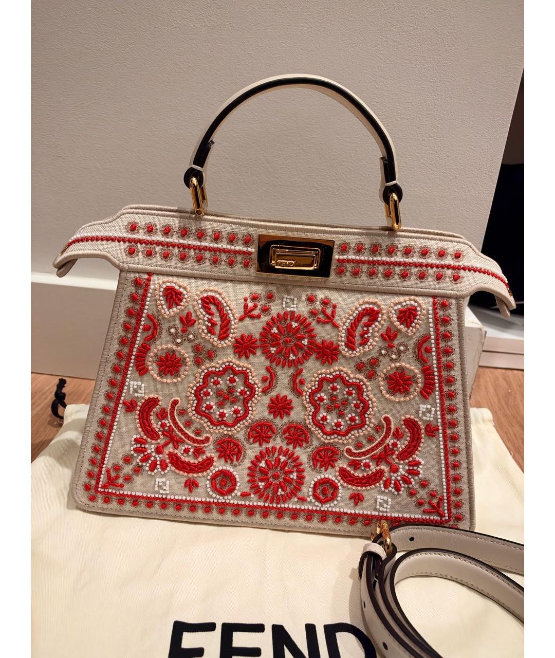 FENDI Мульти сумка с короткими ручками из канвы, фото 5