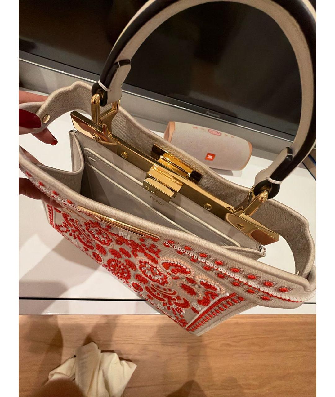 FENDI Мульти сумка с короткими ручками из канвы, фото 4