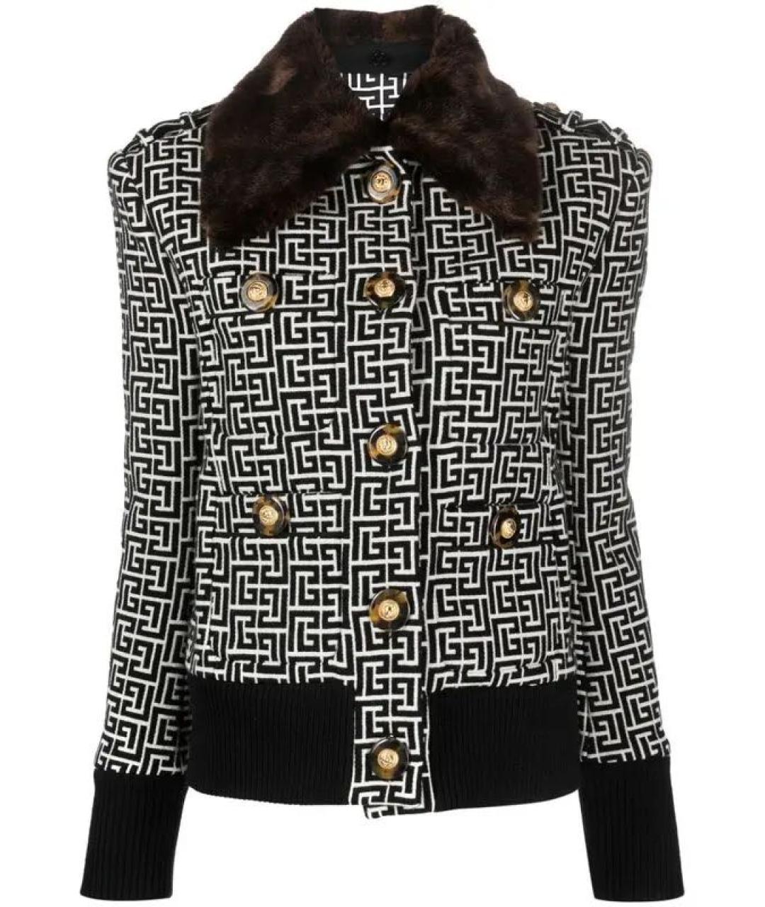 BALMAIN Черное шерстяное пальто, фото 6