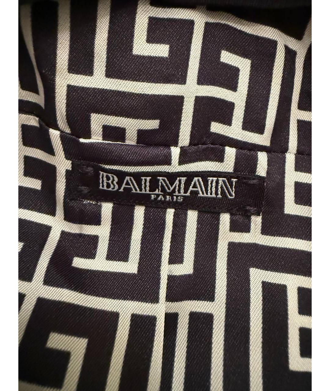 BALMAIN Черное шерстяное пальто, фото 3