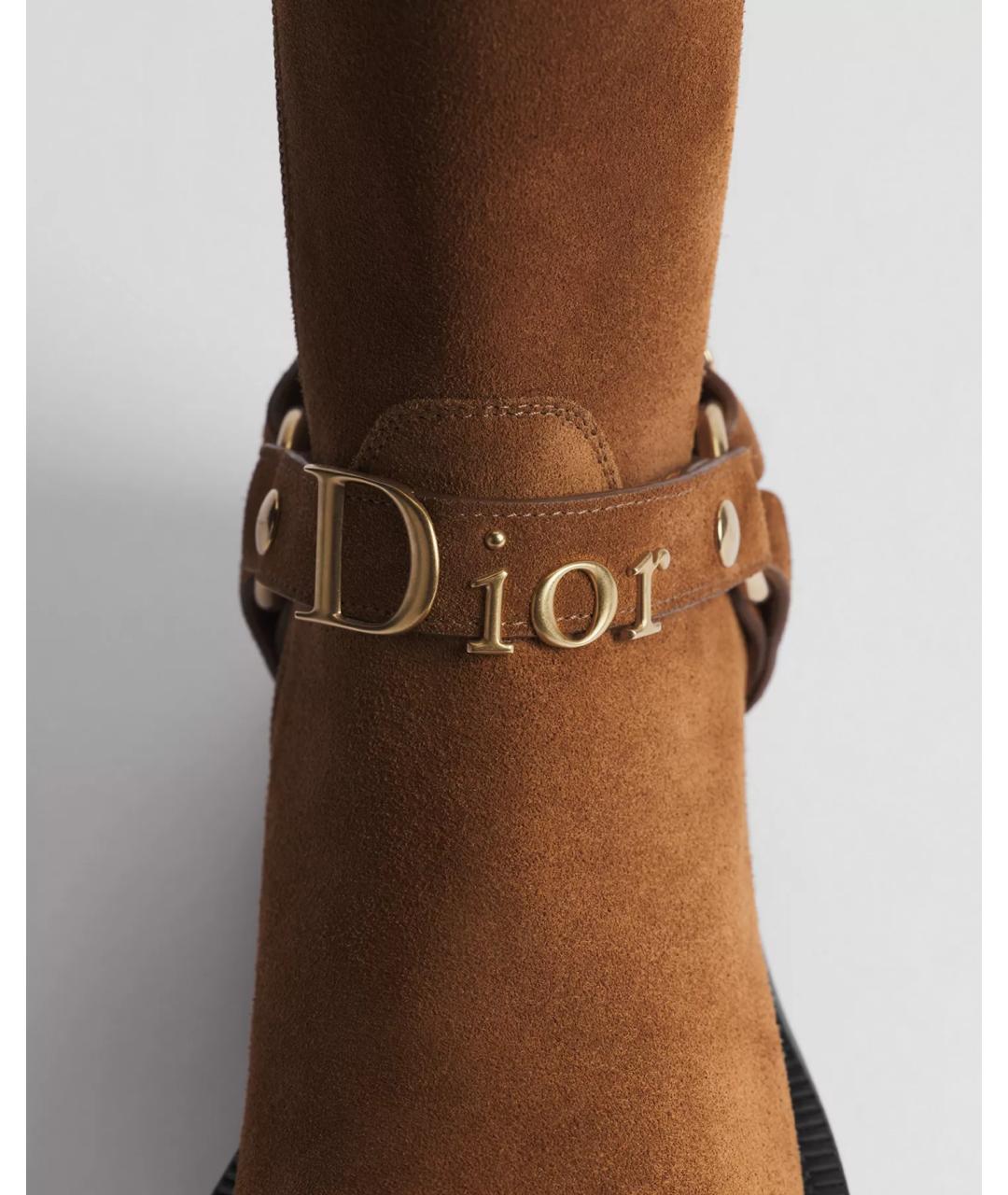 CHRISTIAN DIOR Коричневые замшевые ботинки, фото 5