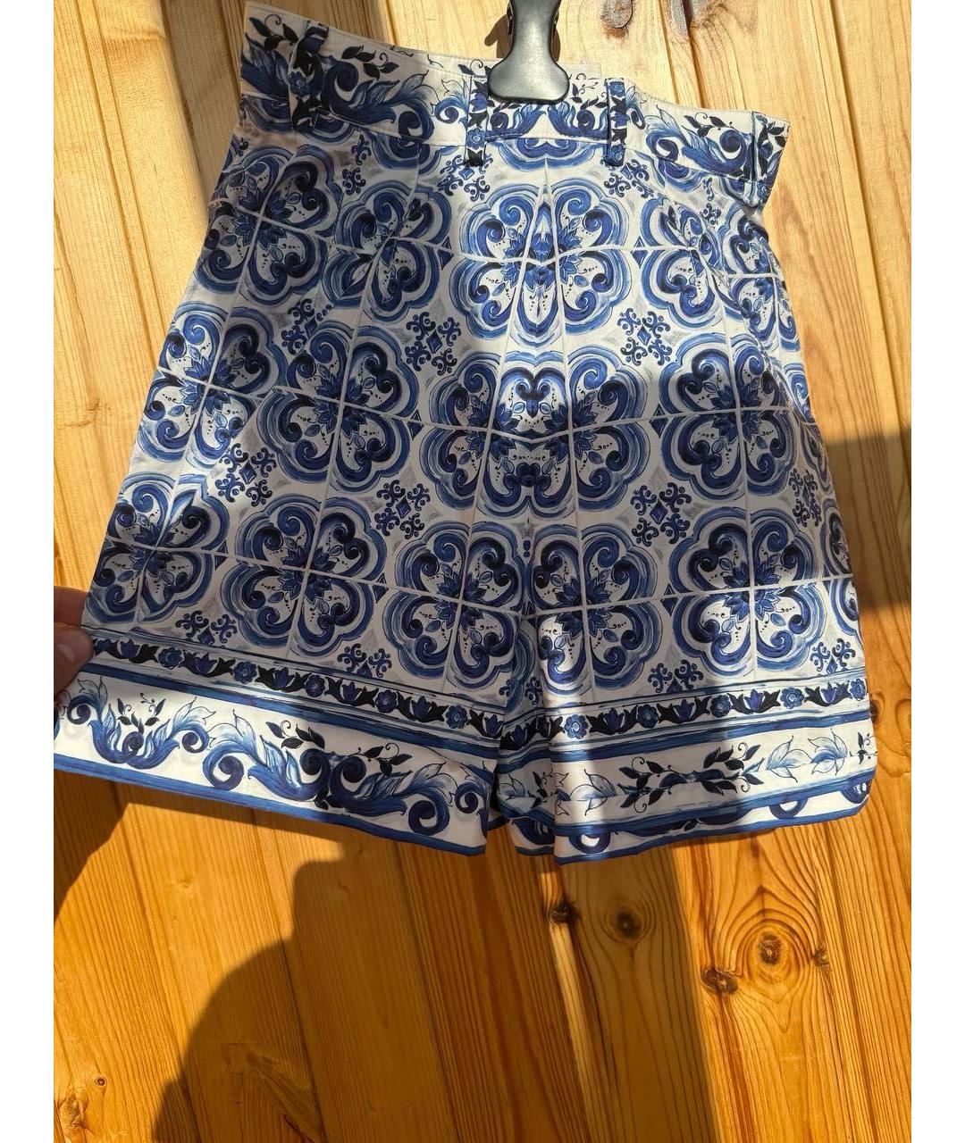 DOLCE&GABBANA Синие хлопковые шорты, фото 2