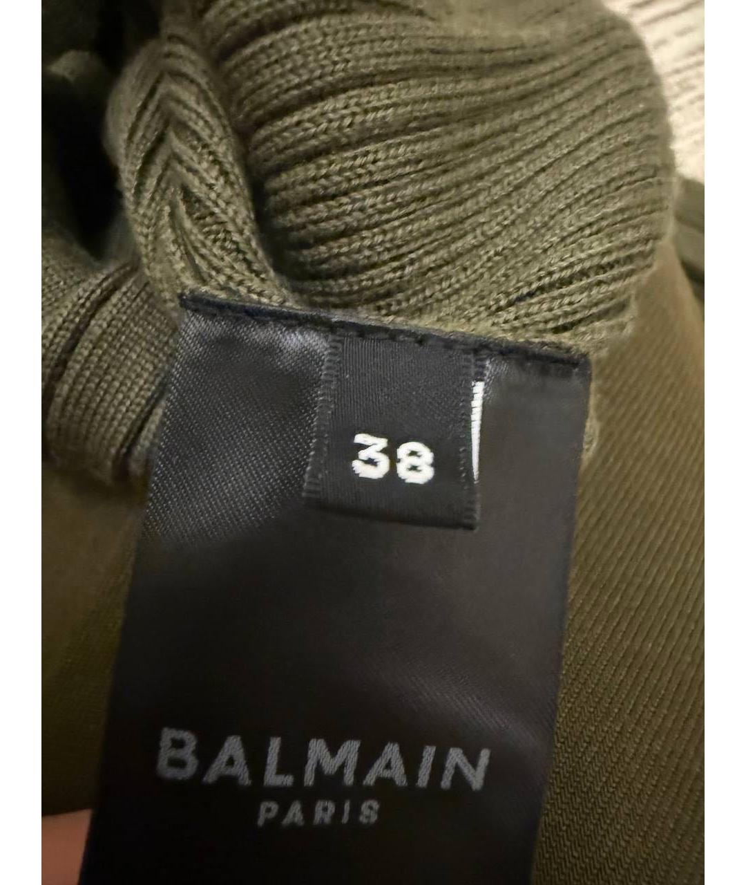 BALMAIN Хаки кашемировая водолазка, фото 7