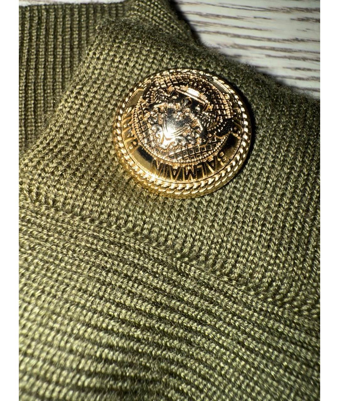 BALMAIN Хаки кашемировая водолазка, фото 8