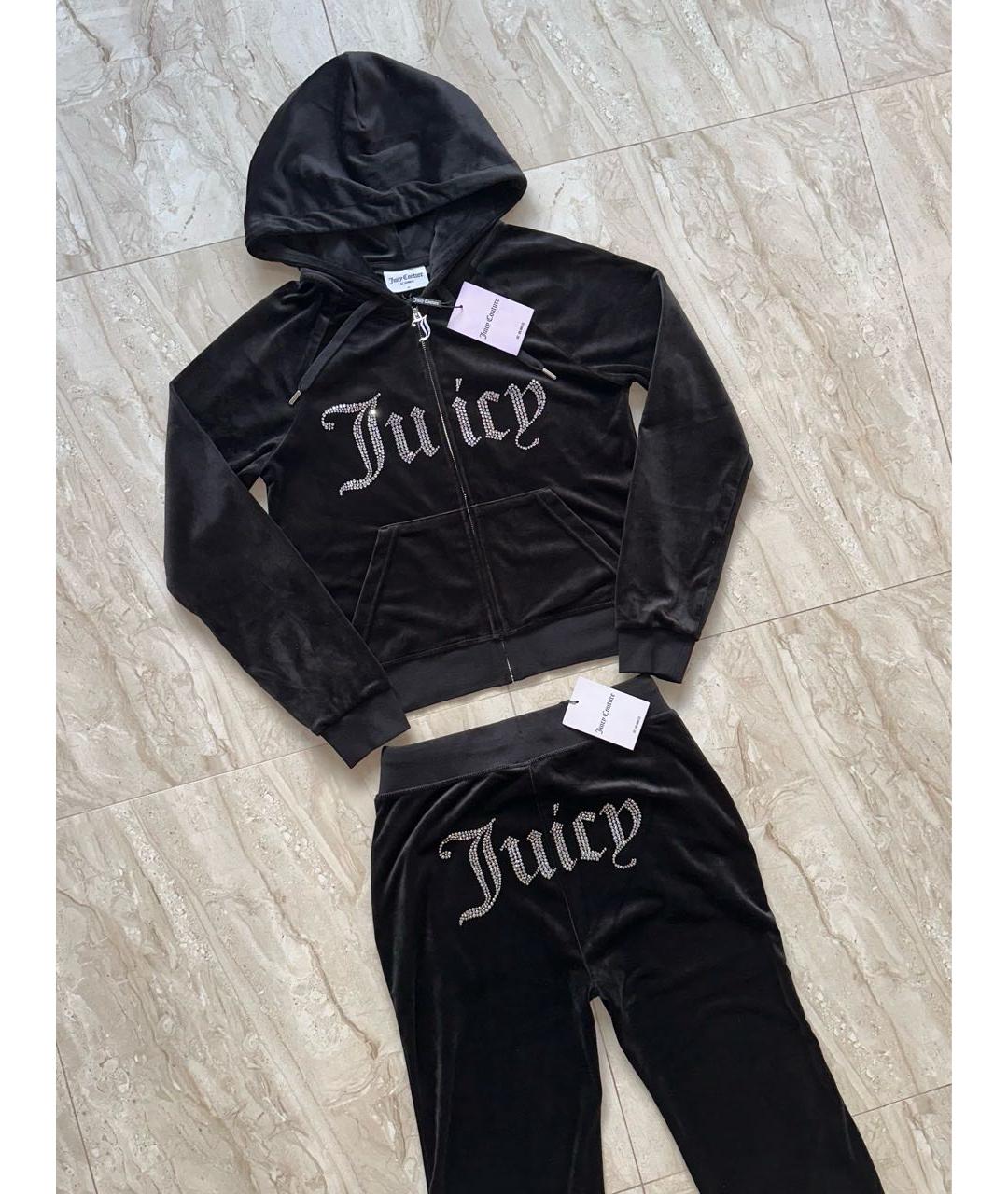 JUICY COUTURE Черный велюровый спортивные костюмы, фото 4