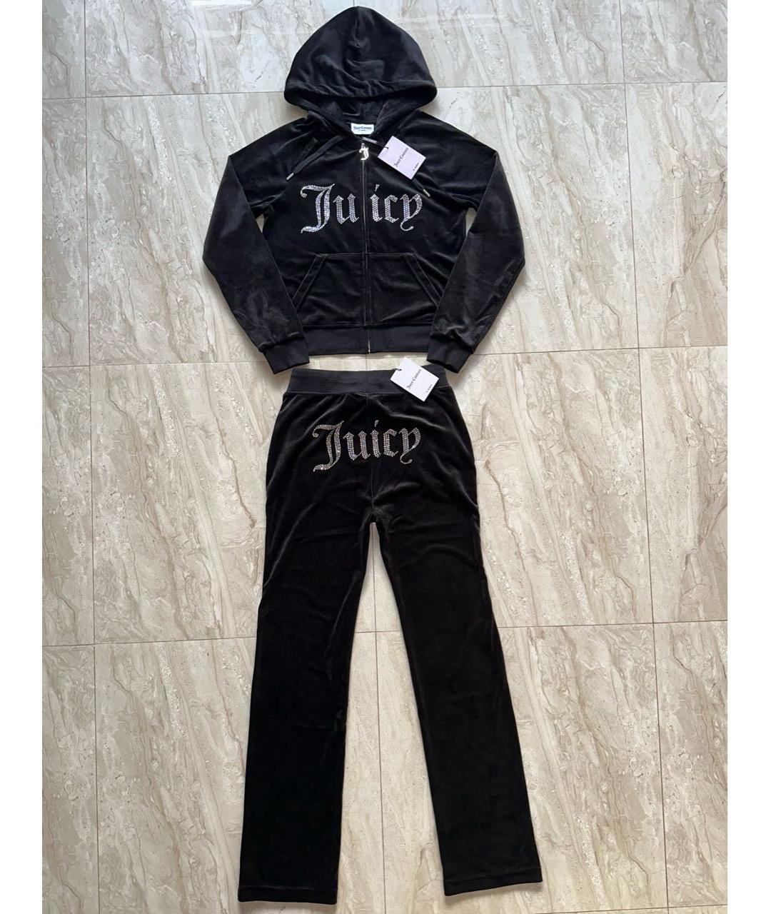 JUICY COUTURE Черный велюровый спортивные костюмы, фото 2