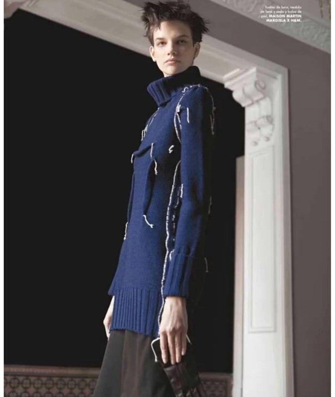 MAISON MARGIELA Темно-синий джемпер / свитер, фото 2