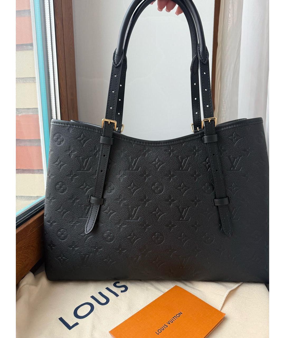 LOUIS VUITTON Черная кожаная сумка через плечо, фото 2