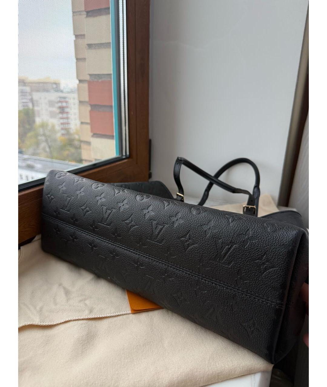 LOUIS VUITTON Черная кожаная сумка через плечо, фото 4