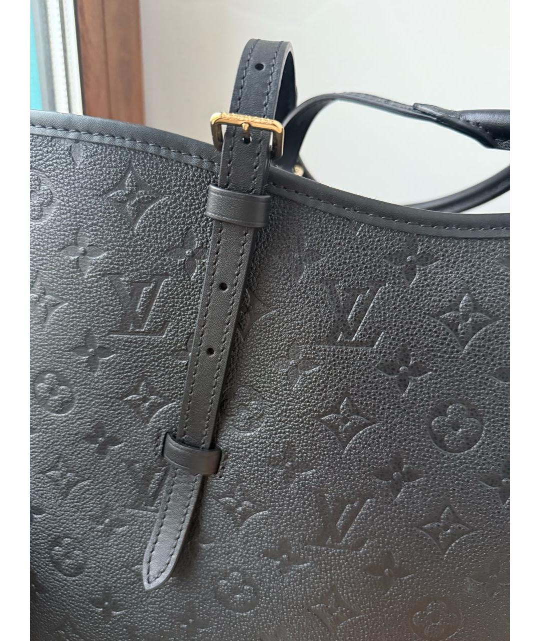 LOUIS VUITTON Черная кожаная сумка через плечо, фото 6