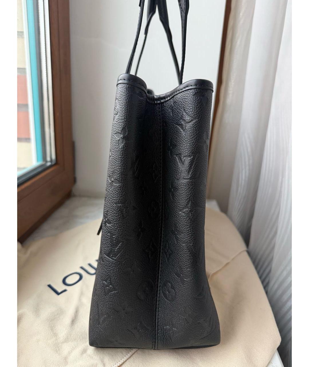 LOUIS VUITTON Черная кожаная сумка через плечо, фото 3