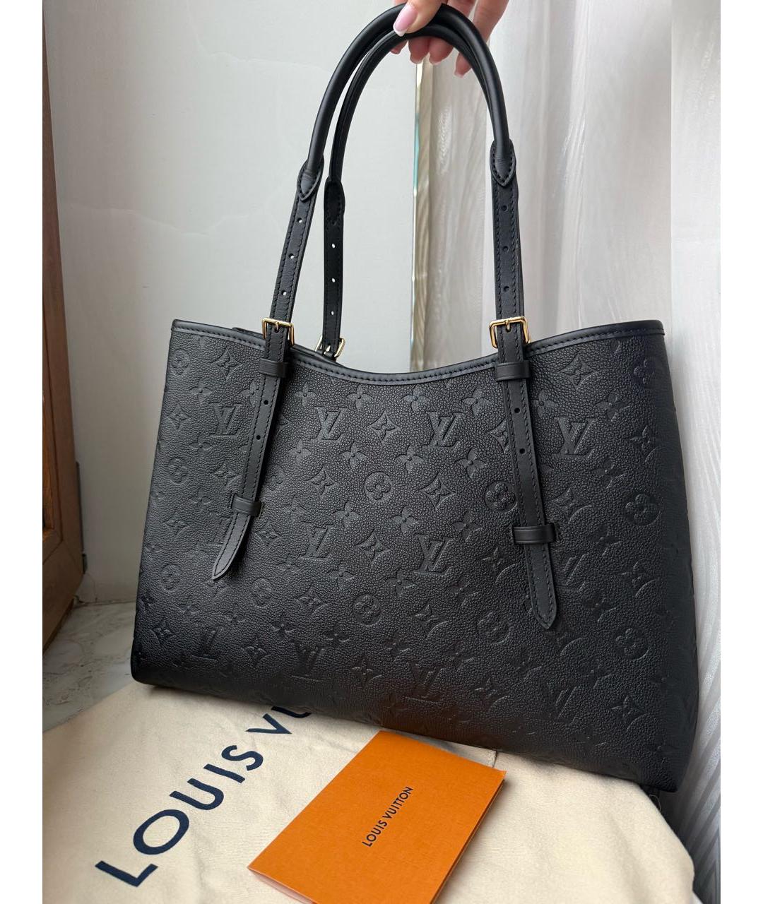 LOUIS VUITTON Черная кожаная сумка через плечо, фото 7
