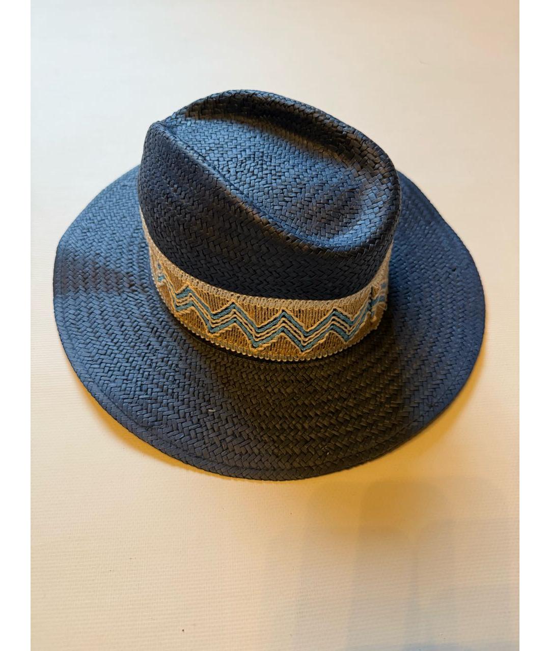 MAX MARA Синяя соломенная шляпа, фото 5