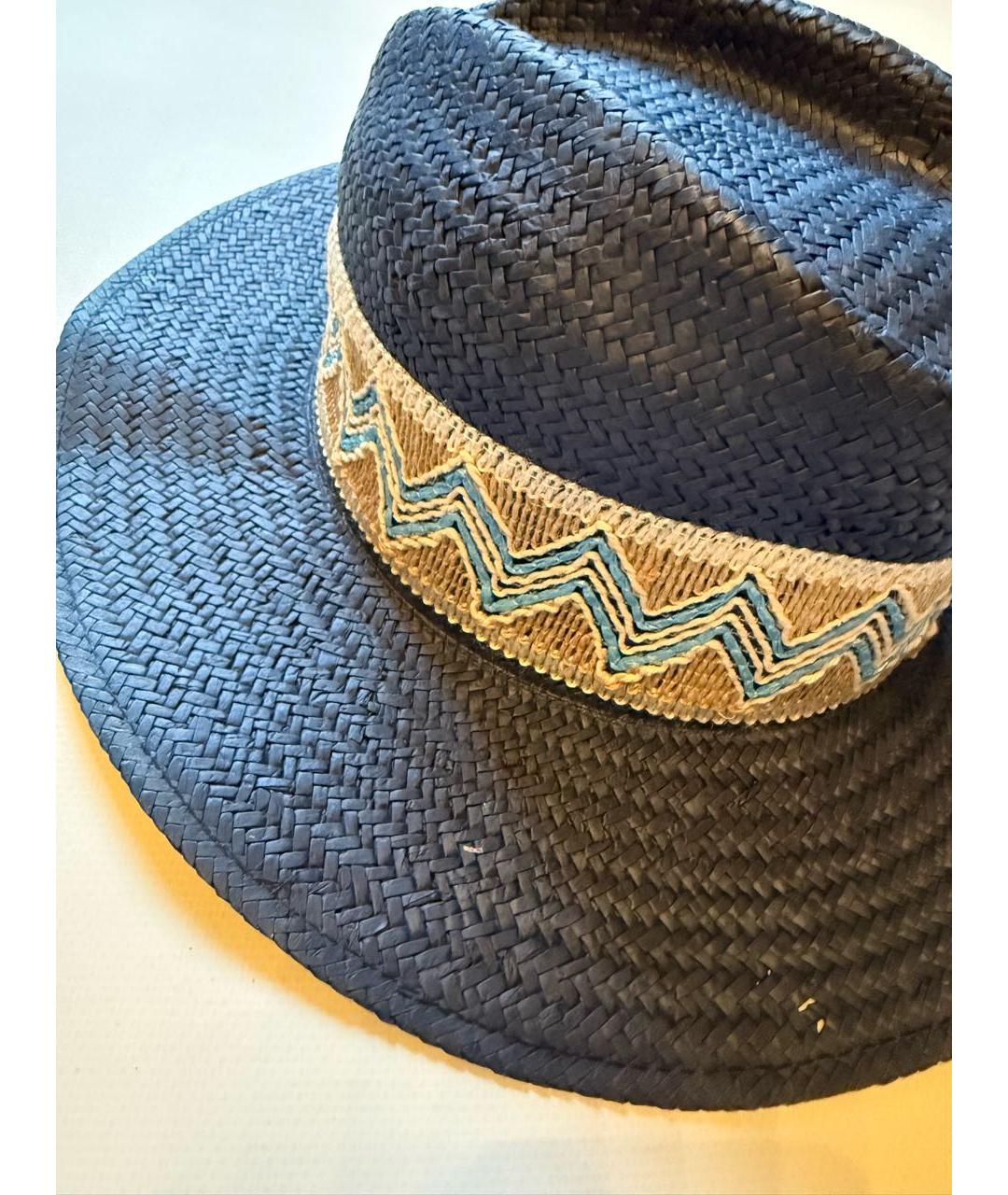 MAX MARA Синяя соломенная шляпа, фото 2