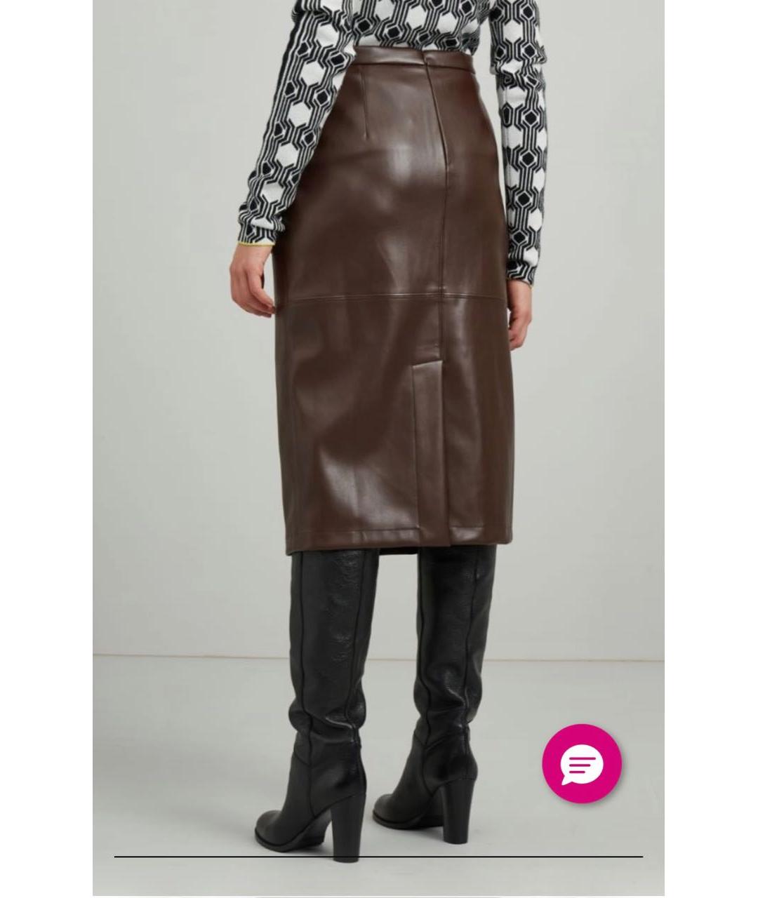 'S MAX MARA Коричневая юбка миди, фото 5