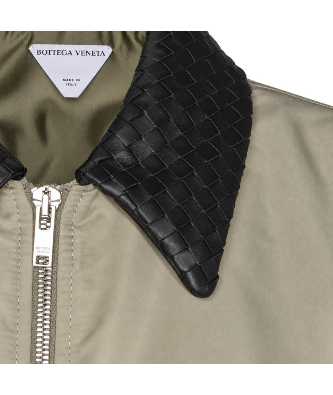BOTTEGA VENETA Зеленая полиамидовая куртка, фото 3