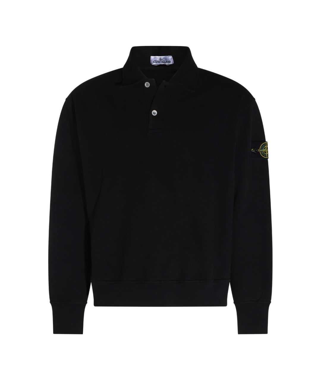 STONE ISLAND Черный хлопковый джемпер / свитер, фото 1