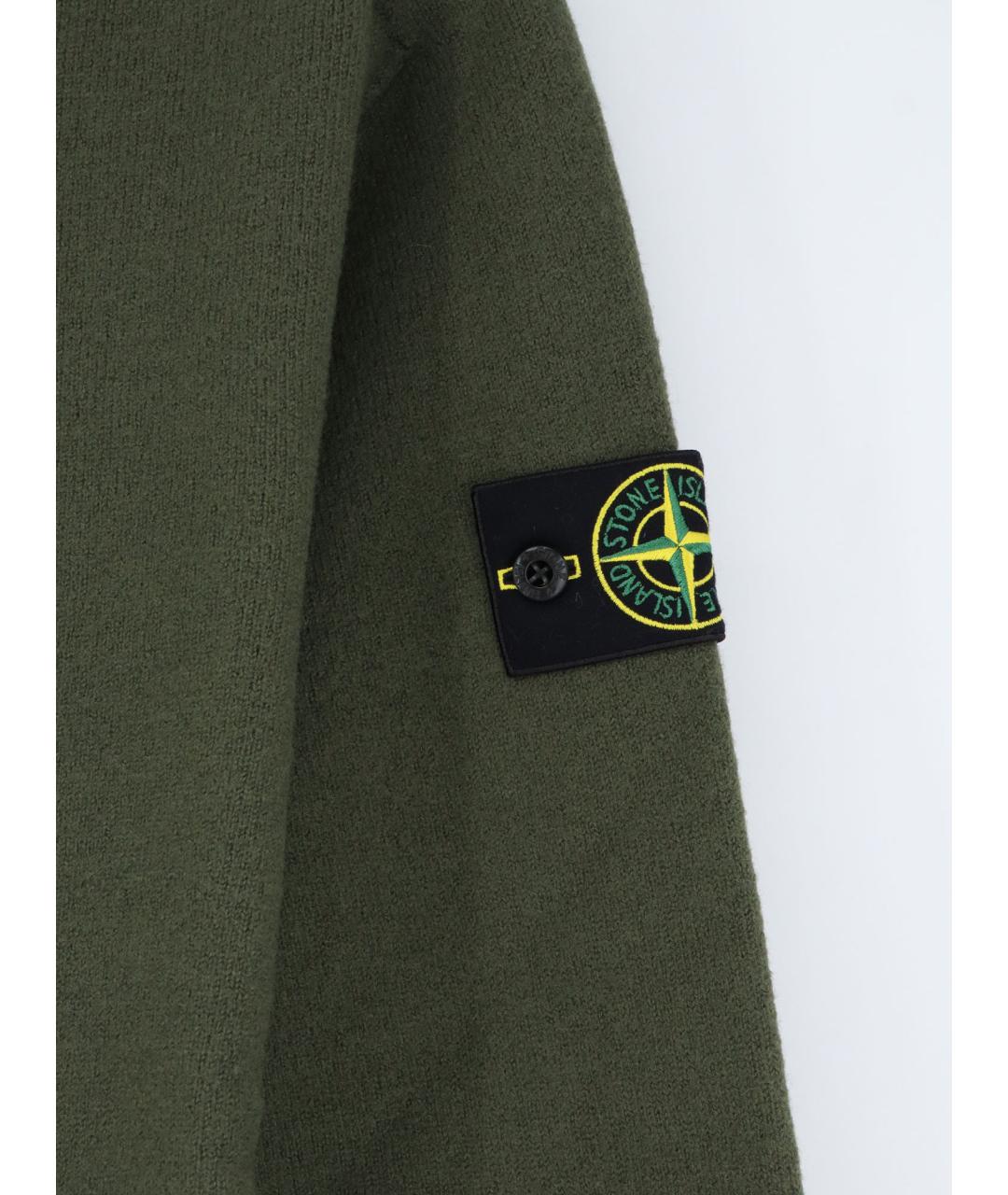 STONE ISLAND Хаки шерстяной джемпер / свитер, фото 3