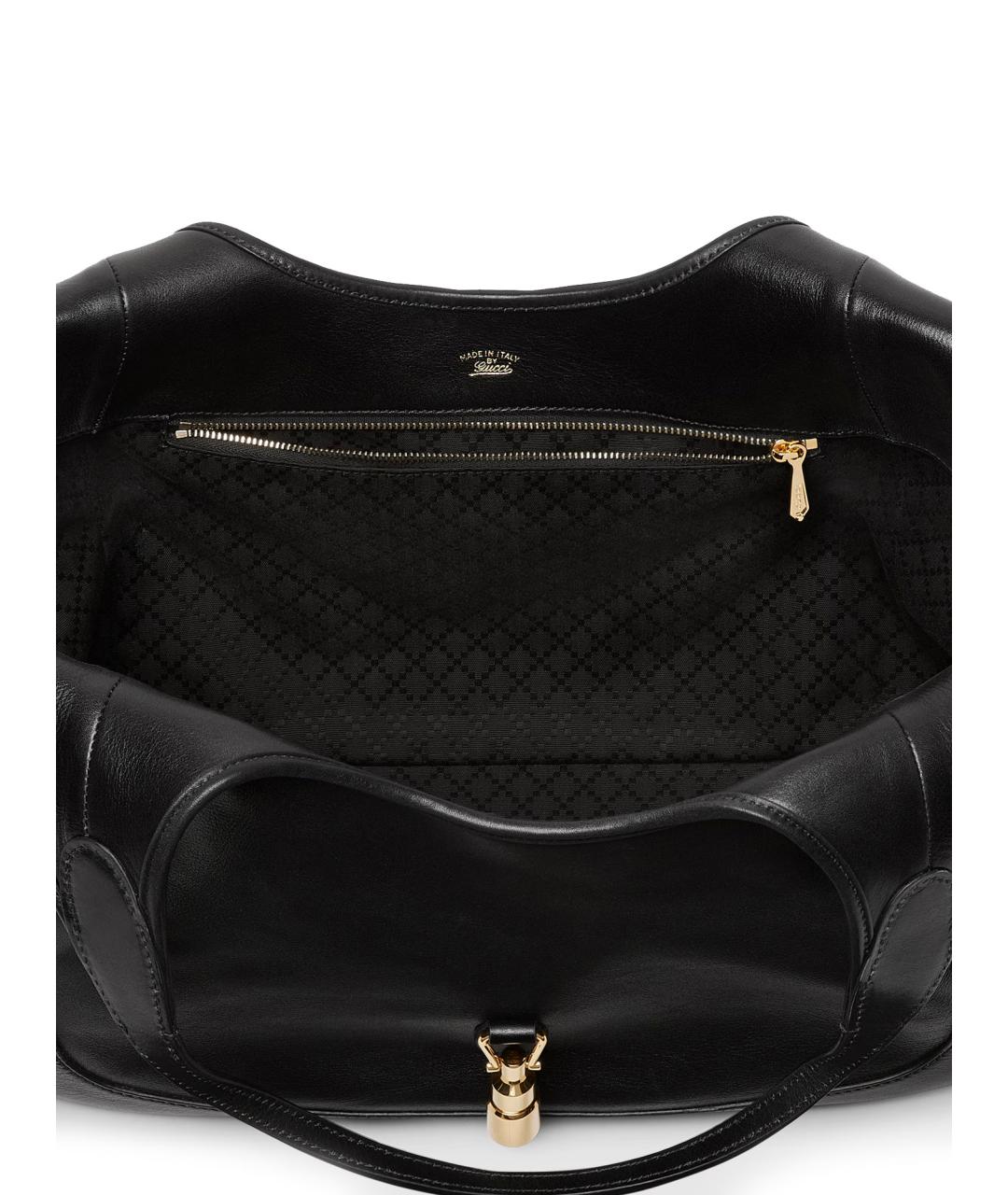 GUCCI Черная кожаная сумка тоут, фото 4