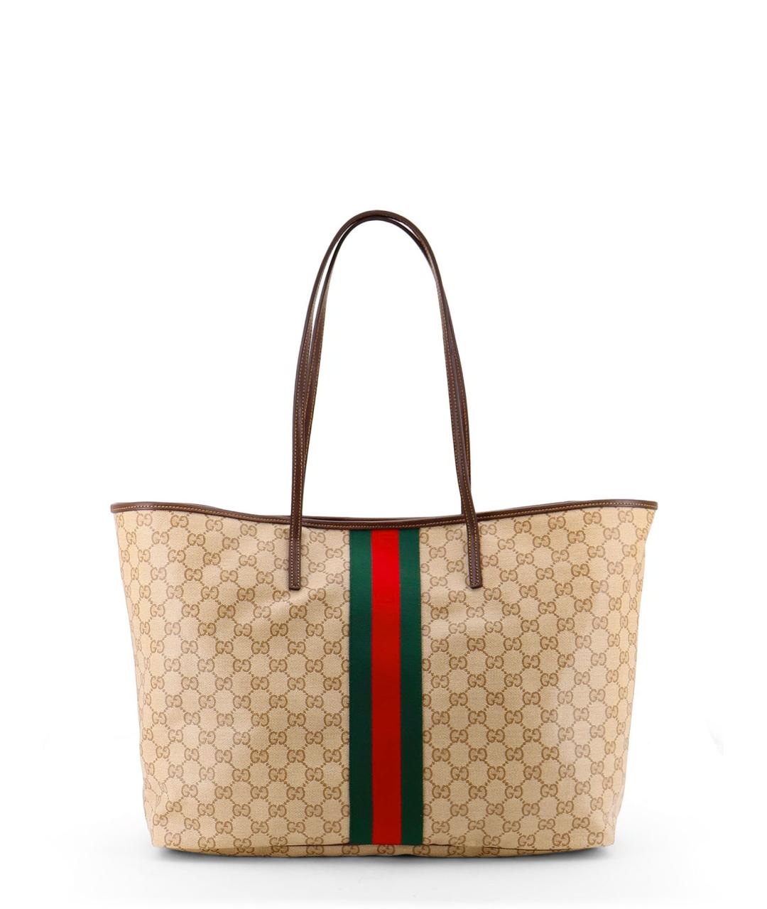 GUCCI Бежевая сумка тоут из канвы, фото 1