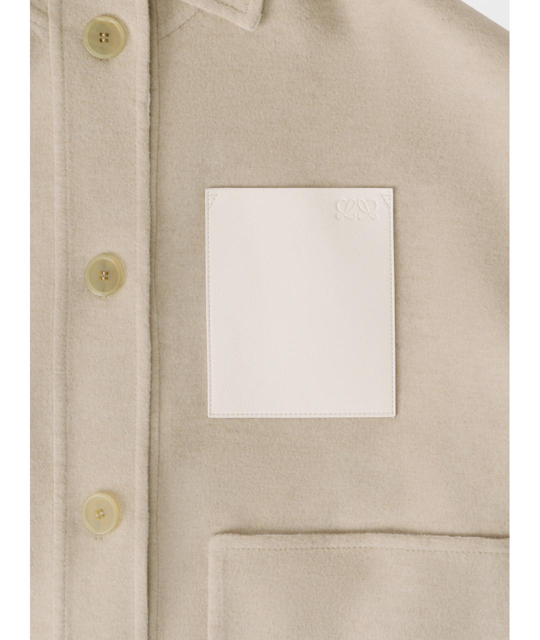 LOEWE Бежевая шерстяная куртка, фото 3