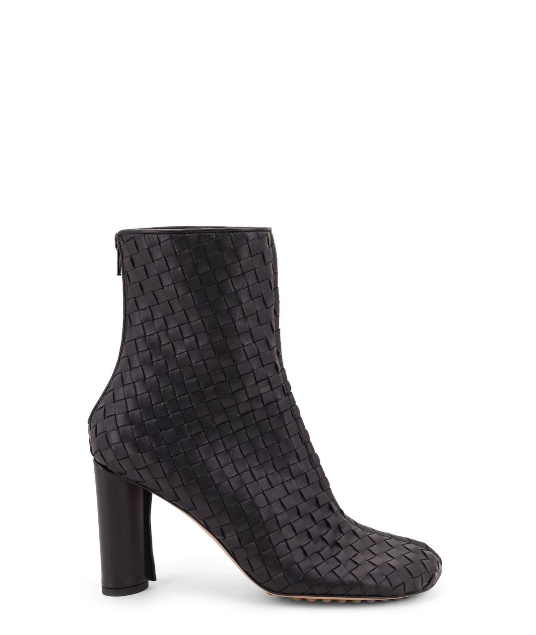 BOTTEGA VENETA Черные кожаные ботильоны, фото 2
